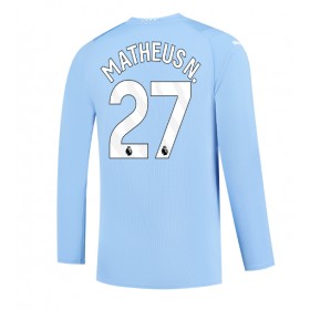 Manchester City Matheus Nunes #27 Hemmakläder 2023-24 Långärmad